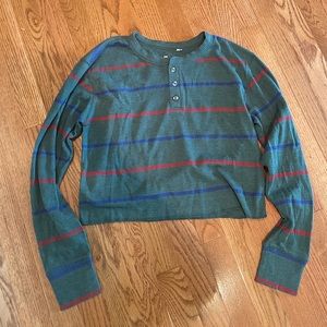 BRAND NEW PACSUN HENLEY STRIPED TOP